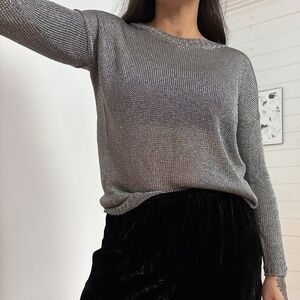 Vince metallic knit sweater